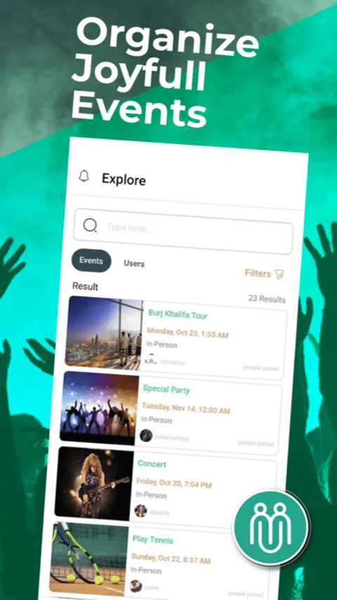 Captura de tela do app Meetility 8